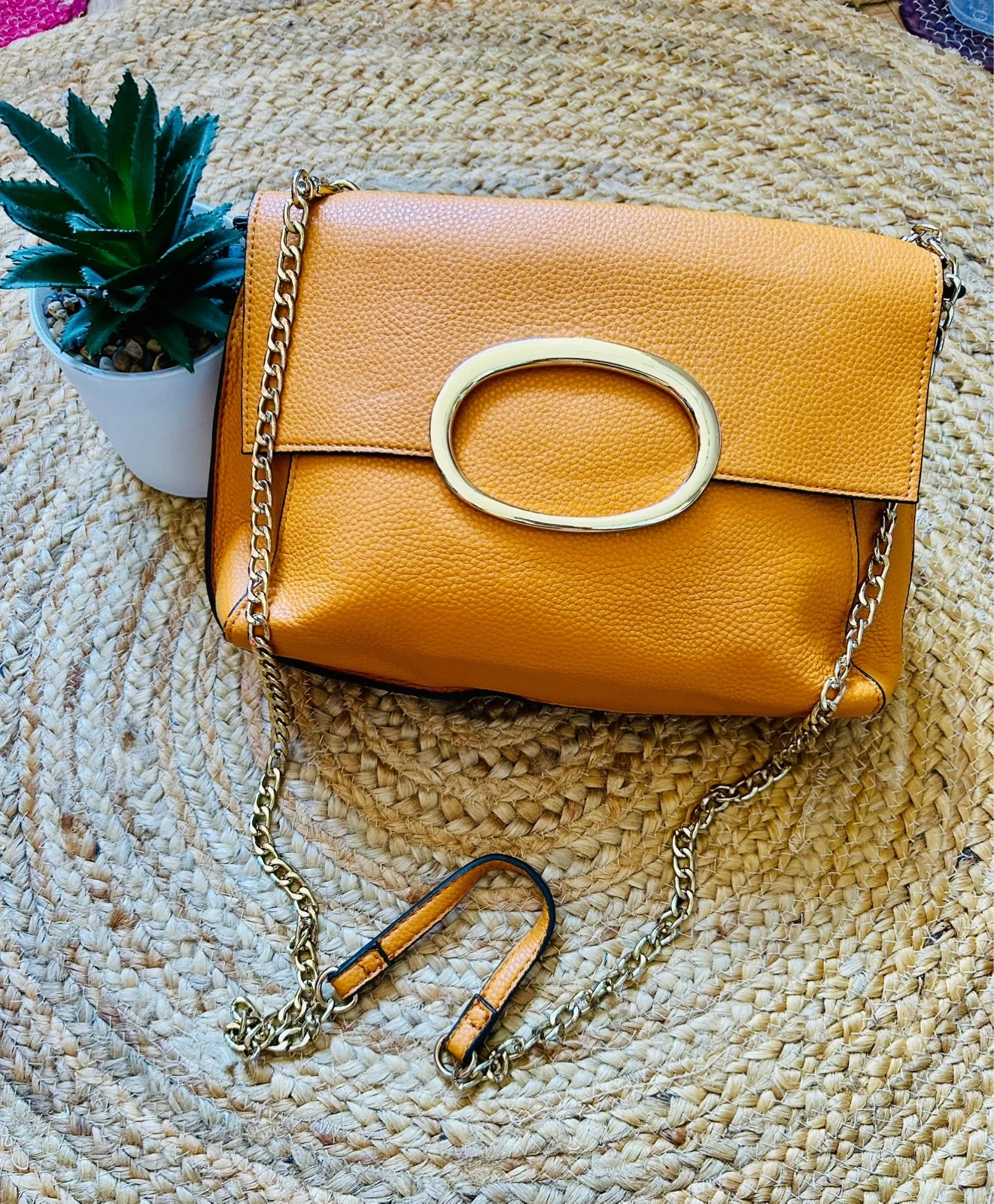 💛🌿Gele okergele bohemien chique schoudertas Crossbody-tas gouden oker🌿💛 – photo 3